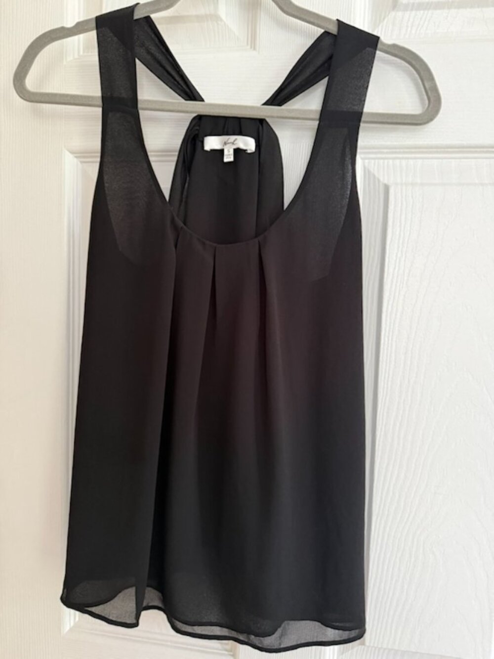 Womens Black Halter Blouse sz